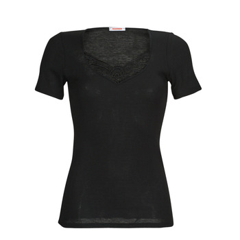 Unterwäsche Damen Unterhemden Damart CLASSIC SHORT SLEEVE T-SHIRT GRADE 3 Schwarz