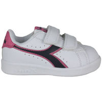 Schuhe Kinder Sneaker Diadora Game p td 101.173339 01 C8593 White/Black iris/Pink pas Weiss