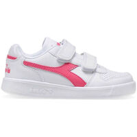 Schuhe Kinder Sneaker Diadora Playground ps girl PLAYGROUND PS GIRL C2322 White/Hot pink Rosa