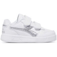 Schuhe Kinder Sneaker Diadora Playground td girl 101.175783 01 C0516 White/Silver Silbern