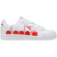 Schuhe Kinder Sneaker Diadora Game p bolder gs 101.176274 01 C0823 White/Ferrari Red Italy Rot
