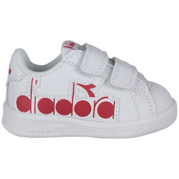 Schuhe Kinder Sneaker Diadora Game p bolder td 101.176276 01 C0823 White/Ferrari Red Italy Rot