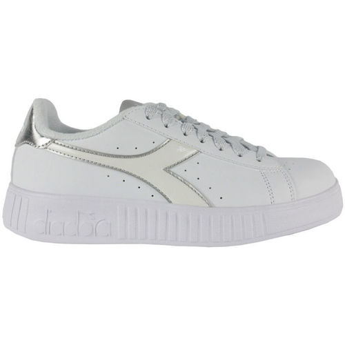 Schuhe Damen Sneaker Diadora STEP P C6103 White/Silver Silbern