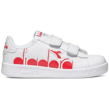 Schuhe Kinder Sneaker Diadora Game p bolder ps 101.176275 01 C0823 White/Ferrari Red Italy Rot