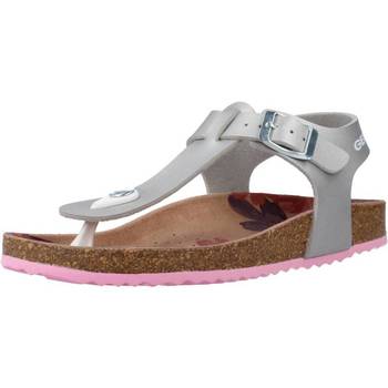 Schuhe Mädchen Sandalen / Sandaletten Geox J ADRIEL GIRL Silbern