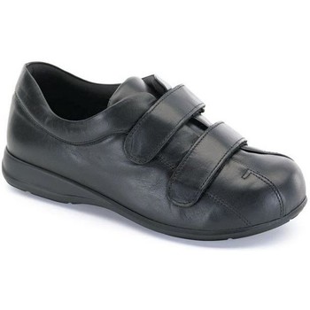 Schuhe Damen Boots Calzamedi Unisex Velcro  diabetischen Fuß Schwarz