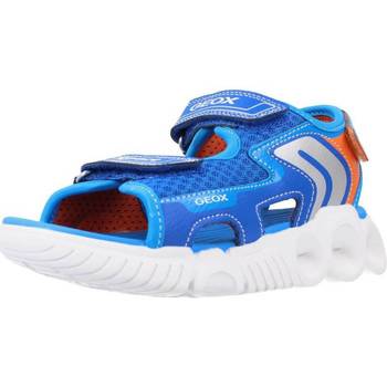 Schuhe Jungen Sandalen / Sandaletten Geox J SANDAL WROOM BOY Blau