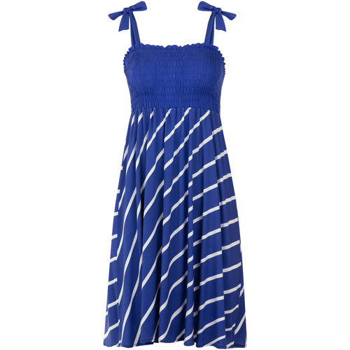 Kleidung Damen Kleider Lisca Sommerkleid mit Trägern Rhodes Blau