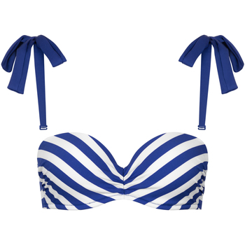 Kleidung Damen Bikini Ober- und Unterteile Lisca Bandeau-Badeanzug-Top Multpositions Rhodes Blau
