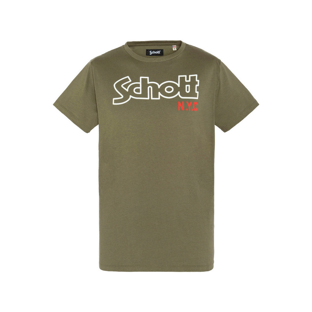 Kleidung Herren T-Shirts & Poloshirts Schott TSCREWVINT Grün