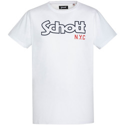 Kleidung Herren T-Shirts & Poloshirts Schott TSCREWVINT Weiss