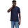 Kleidung Herren T-Shirts & Poloshirts Selected Noos Pan Linen T-Shirt - Navy Blazer Blau