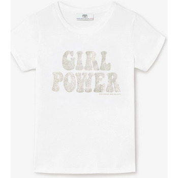 Kleidung Mädchen T-Shirts & Poloshirts Le Temps des Cerises T-shirt POWERGI Weiss