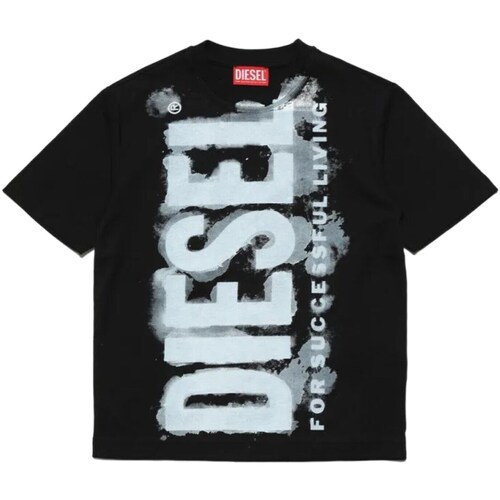 Kleidung Jungen T-Shirts Diesel J01131-KYAR1 Schwarz