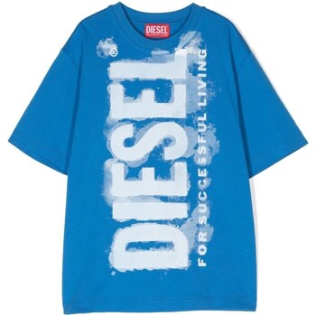 Kleidung Jungen T-Shirts Diesel J01131-KYAR1 Blau