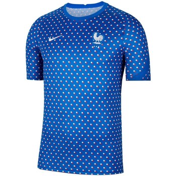 Kleidung Herren T-Shirts Nike France Prematch Training Blau