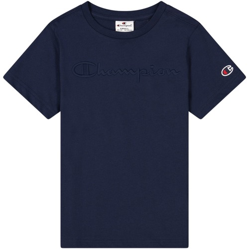 Kleidung Jungen T-Shirts Champion T-shirt enfant  Cml Logo Blau