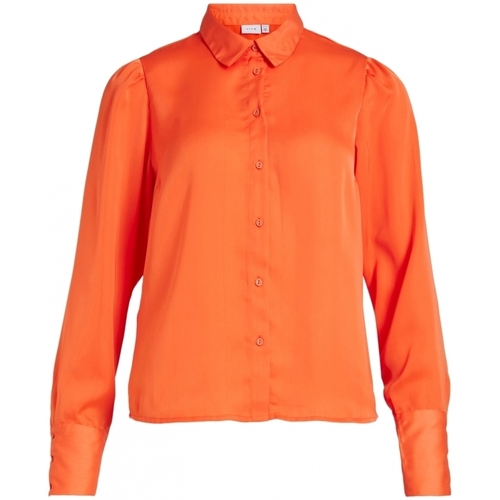 Kleidung Damen Tops / Blusen Vila Shirt Renny L/S - Tigerlilly Orange