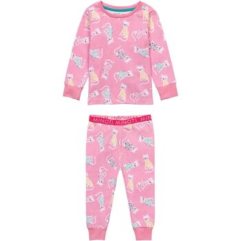 Kleidung Mädchen Pyjamas/ Nachthemden Minoti Gemusterter Schlafanzug für Mädchen ( 1y-8y ) Rosa