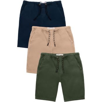 Kleidung Jungen Shorts / Bermudas Minoti 3-er Pack luftige Shorts für Jungen ( 3y-14y ) Blau