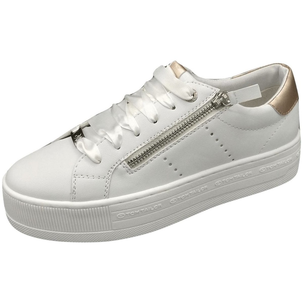 Schuhe Damen Sneaker Tom Tailor 53913 5391303 white Weiss