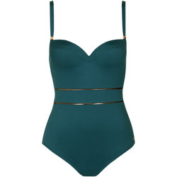 Kleidung Damen Badeanzug Lisca Einteiliger vorgeformter Verstellbare Träger-Badeanzug Umbria Grün