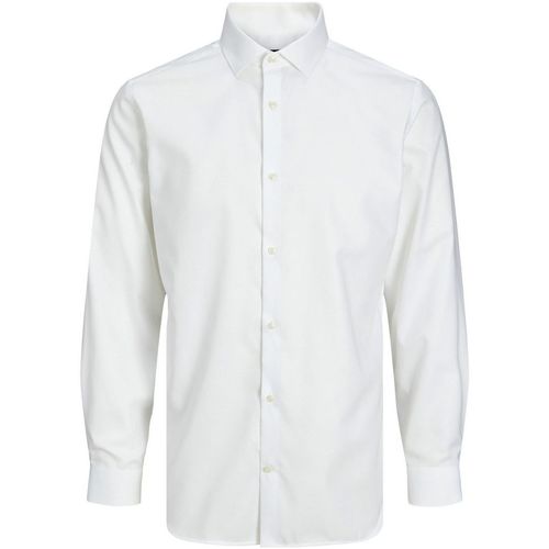 Kleidung Herren Langärmelige Hemden Jack & Jones 12227385 BLAPARKER-WHITE Weiss
