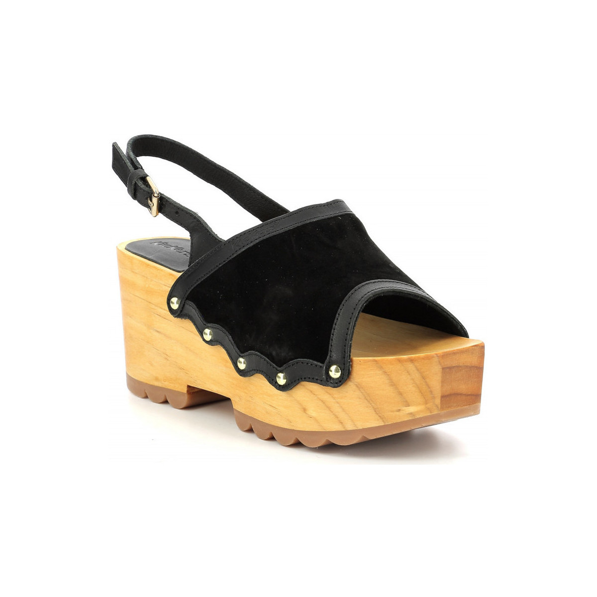 Schuhe Damen Sandalen / Sandaletten Kickers Kick Wedge Wood Schwarz