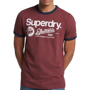 Kleidung Herren T-Shirts Superdry Core Logo Graphic Ringer Bordeaux