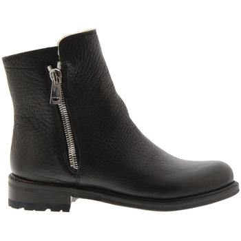 Schuhe Damen Stiefel Blackstone Chaussures femme  Zipper Boot - Fur Schwarz