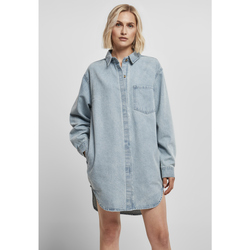 Kleidung Damen Kleider Urban Classics Robe chemise jeans Oversize femme Blau