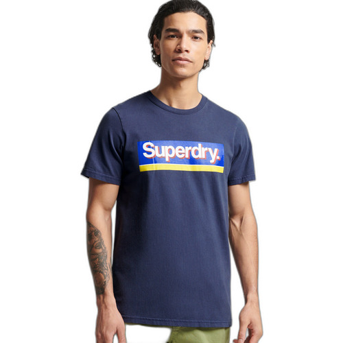 Kleidung Herren T-Shirts Superdry T-shirt  Vintage Core Logo Blau