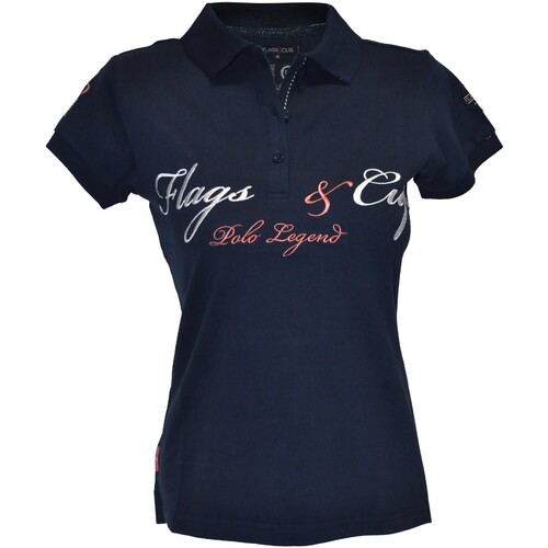 Kleidung Damen Polohemden Flags&Cup Polo équitation femme  Cordova Blau