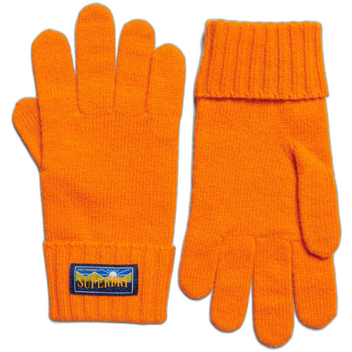 Accessoires Damen Handschuhe Superdry Gants en laine mélangée femme  Radar Orange