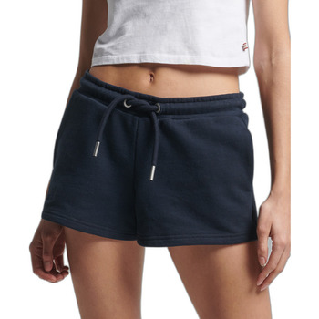 Kleidung Damen Shorts / Bermudas Superdry Short en jersey et coton bio femme  Vintage Logo Blau