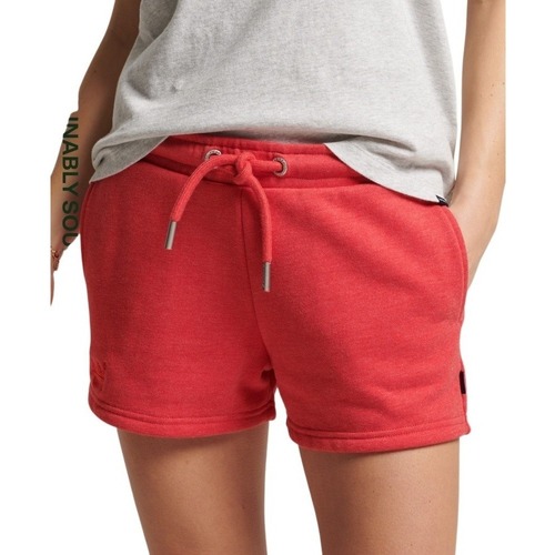 Kleidung Damen Shorts / Bermudas Superdry Short en jersey et coton bio femme  Vintage Logo Rot