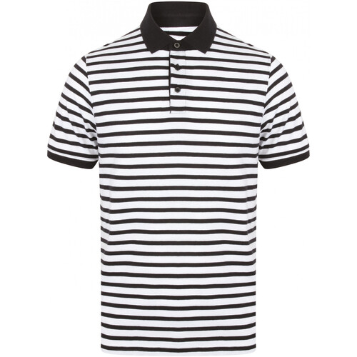 Kleidung Polohemden Front Row Polo jersey à rayures Weiss