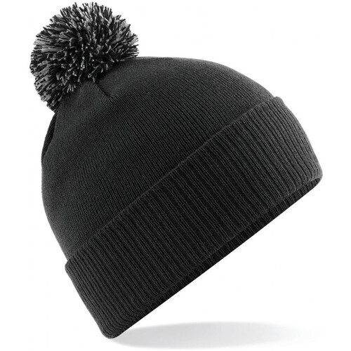 Accessoires Kinder Mütze Beechfield Bonnet  Snowstar Schwarz
