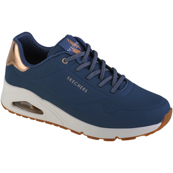 Schuhe Damen Sneaker Low Skechers Uno-Shimmer Away Blau