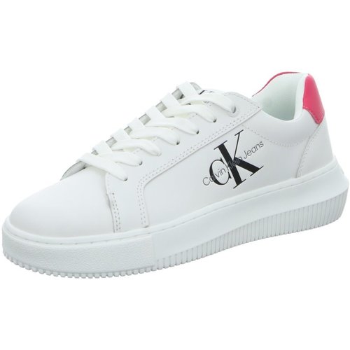 Schuhe Damen Sneaker Calvin Klein Jeans Chunky Cupsole Laceup YW0YW00823-01W Weiss