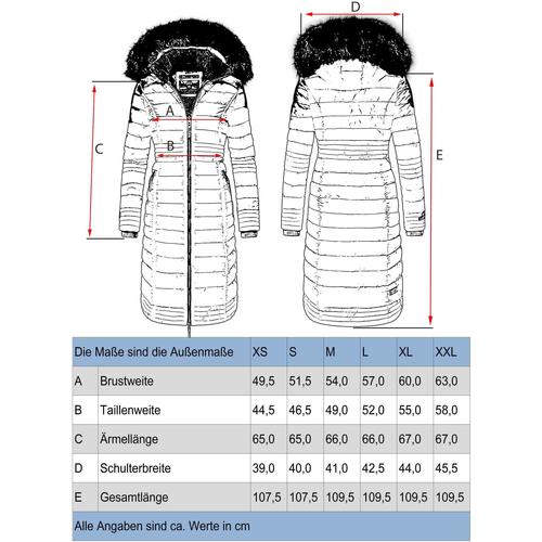 Navahoo Wintermantel Umay Grau