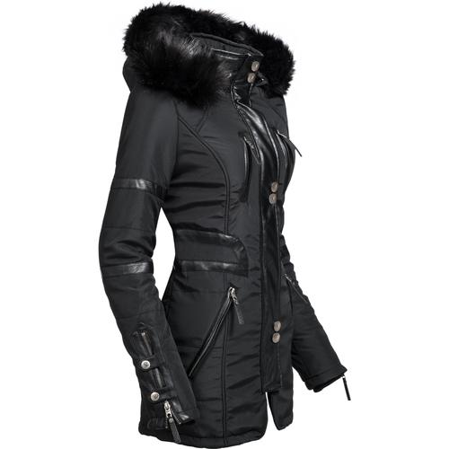 Navahoo Wintermantel Moon Schwarz