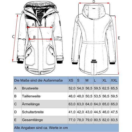 Navahoo Wintermantel Avrille II Rot
