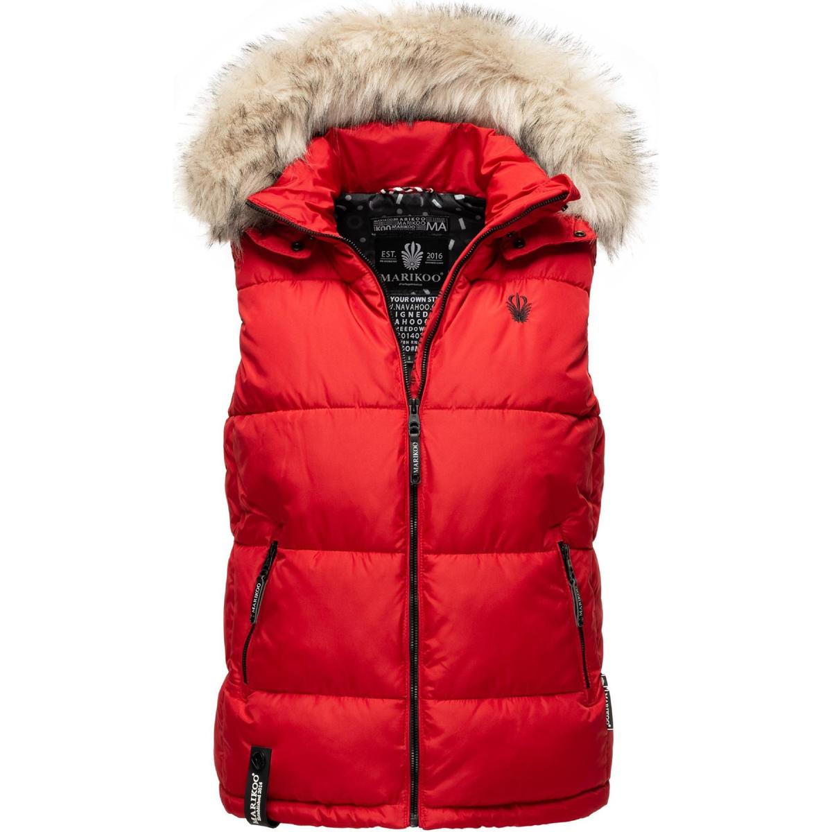 Marikoo Steppweste Eisflöckchen Rot - Kleidung Jacken Damen 69,95 €