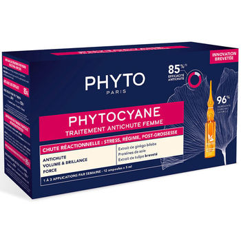 Phyto  Accessoires Haare Phytocyane Tratamiento Anticaída Reacción Mujer 12 X