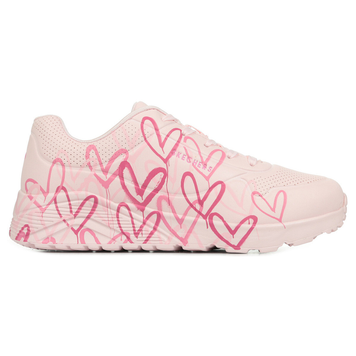 Schuhe Mädchen Sneaker Skechers Uno Lite Spread The Love Rosa