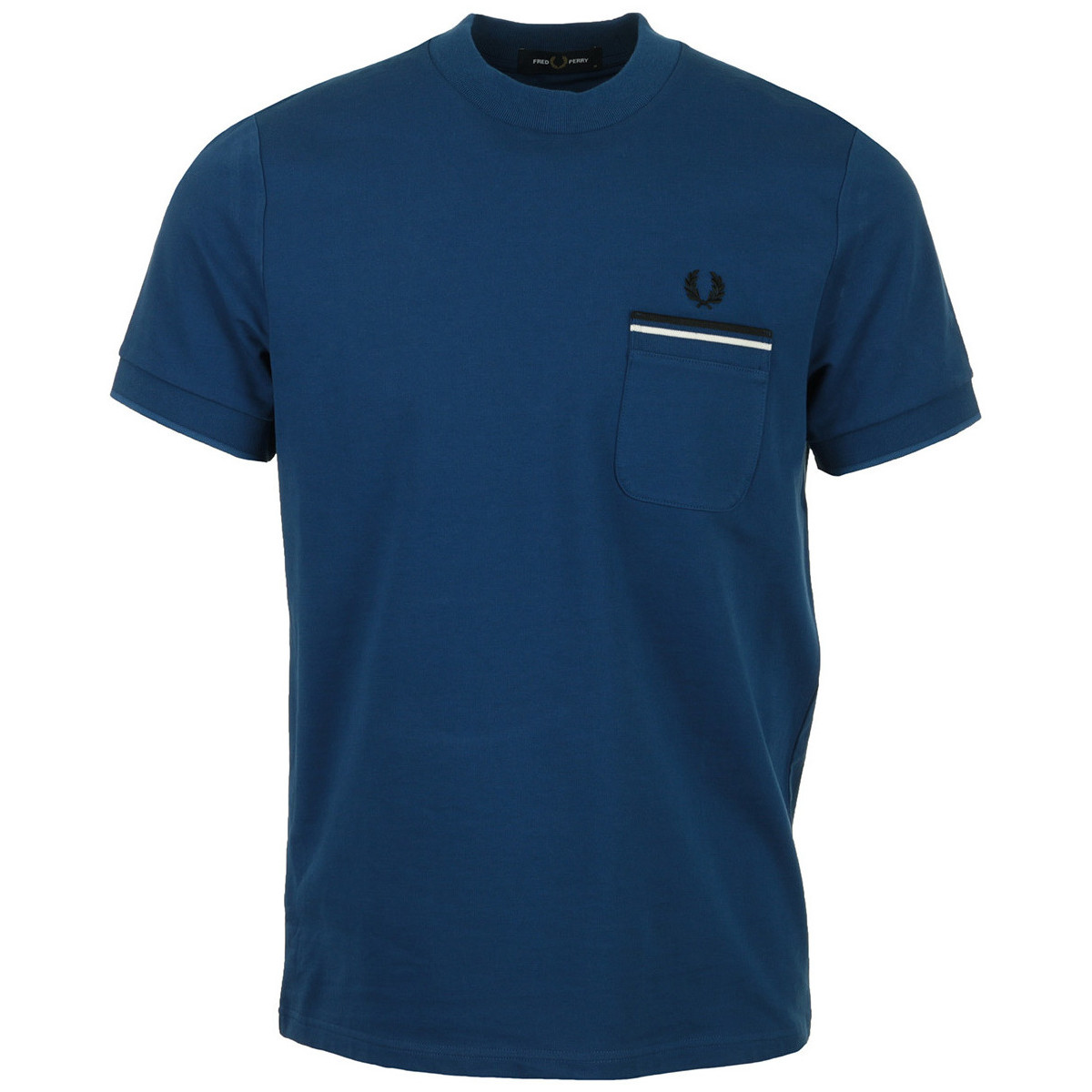 Kleidung Herren T-Shirts Fred Perry Loopback Jersey Pocket T-Shirt Blau