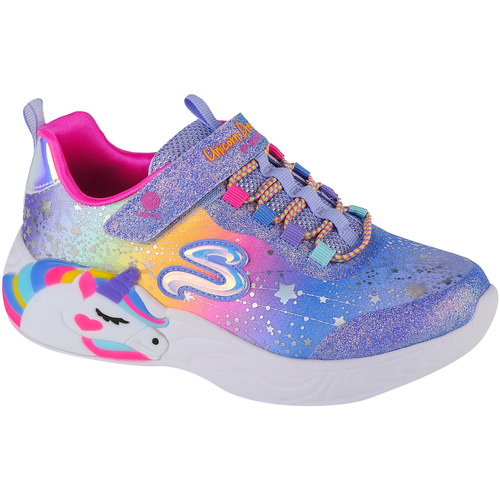 Schuhe Mädchen Sneaker Low Skechers S-Lights Unicorn Dreams Blau