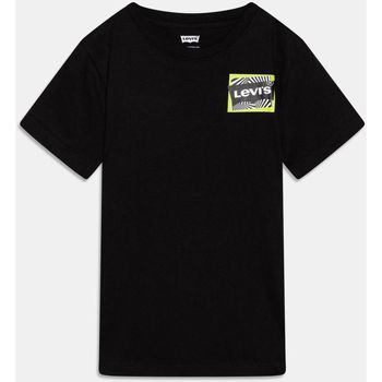 Kleidung Kinder T-Shirts & Poloshirts Levi's 9EH897 ILLUSION LOGO-023 BLACK Schwarz