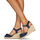 Schuhe Damen Leinen-Pantoletten mit gefloch Esprit 033EK1W306-400 Marine